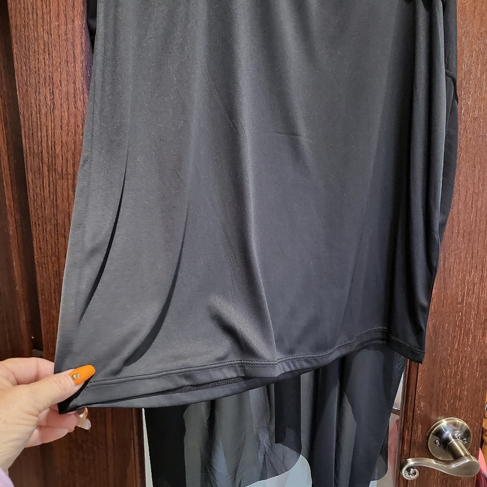 black skirt, nylon n shear..elastic waist